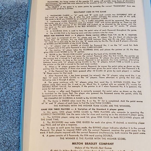VINTAGE 16th Edition Password Game - Picture 4 of 4